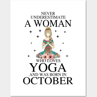 A Woman Who Loves Yoga And Was Born In October Posters and Art